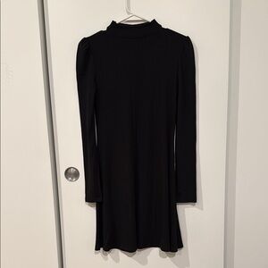 SO Black Puff Sleeve Sheath Dress